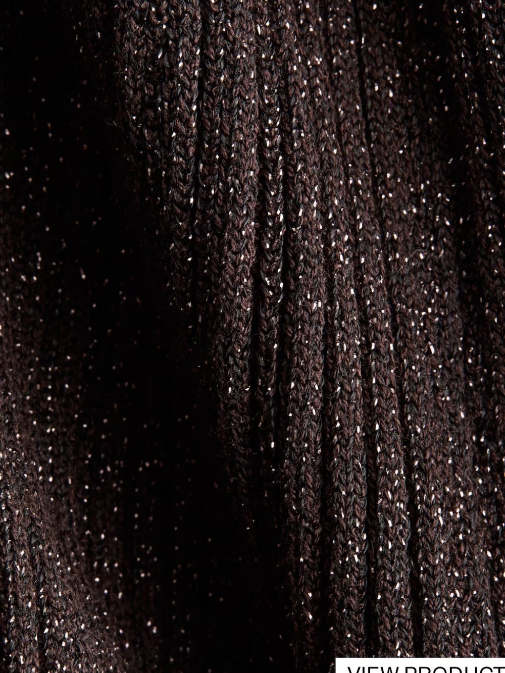H&M Shimmery Rib Knit Wide Sleeve Ruffle Top - Picture 8 of 9